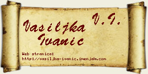 Vasiljka Ivanić vizit kartica